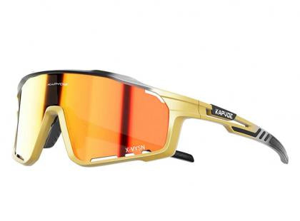 Kapvoe X76 Sports Sunglasses (Gold/White)