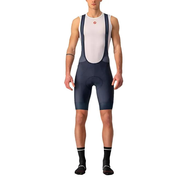 Castelli ENTRATA 　ビブタイツ　414　 savile blue　Mサイズ　2020-2021　推奨使用気温6～14℃　新品未使用 Castelli Entrata Mens Cycling Bibshorts (Savile Blue