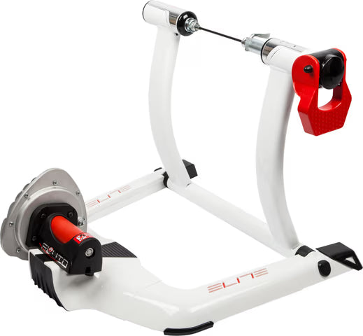 Elite Qubo Fluid Wheel On Bicycle Trainer (White) – BUMSONTHESADDLE Elite Qubo Fluid Wheel On Bicycle Trainer (White) – BUMSONTHESADDLE