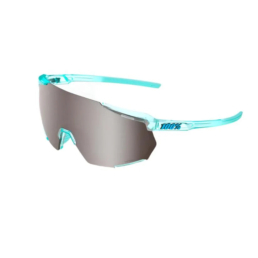 100% サングラス Racetrap 3.0 Translucent Mint 100% Racetrap 3.0 Sport Sunglasses (Silver/Polished Translucent