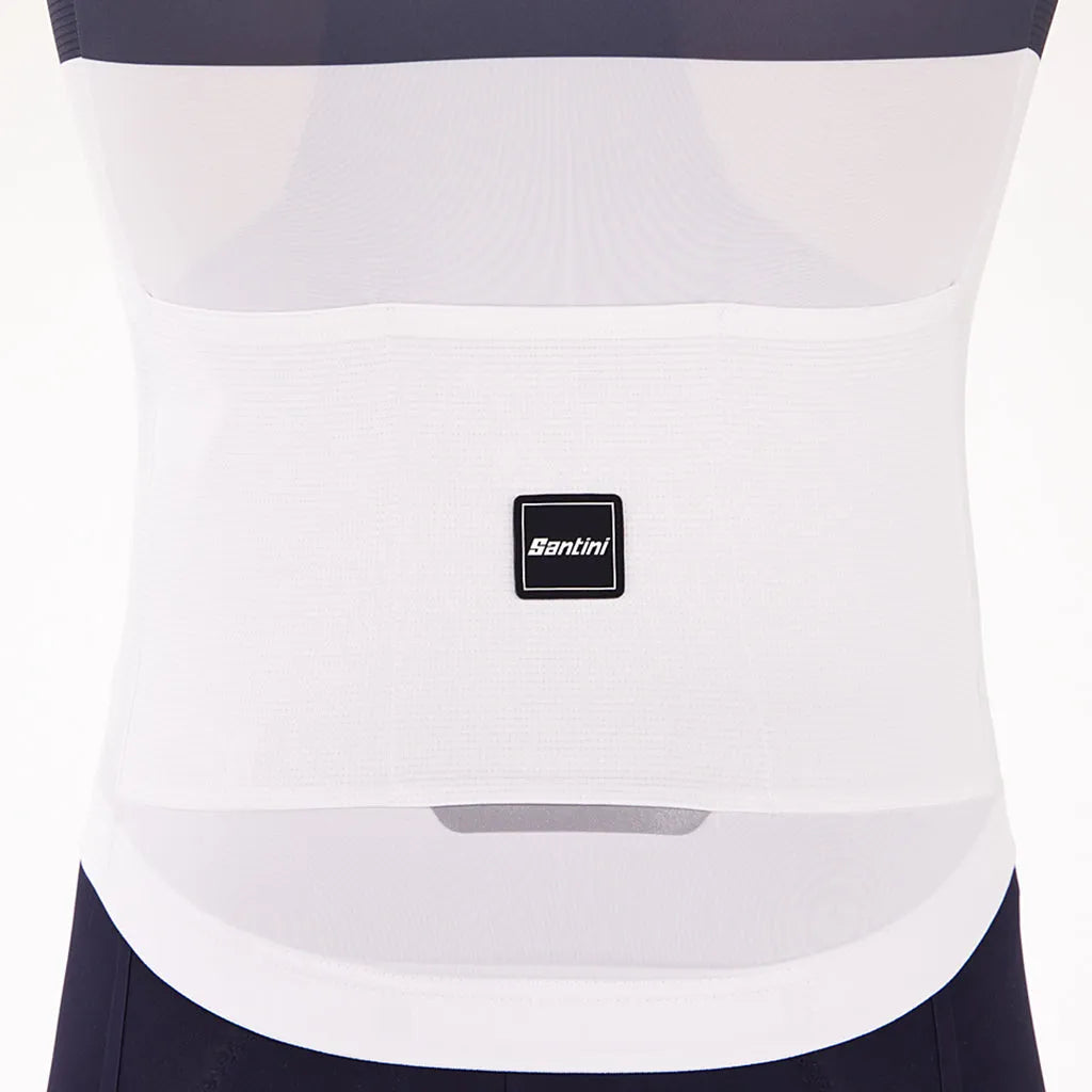 Santini Eco Sleek Bengal Unisex Cycling Jersey (White/Orange)