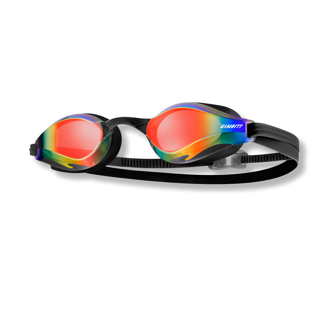 Gambitt Lane Blaze UV Swimming Googles (Mirror/Black)