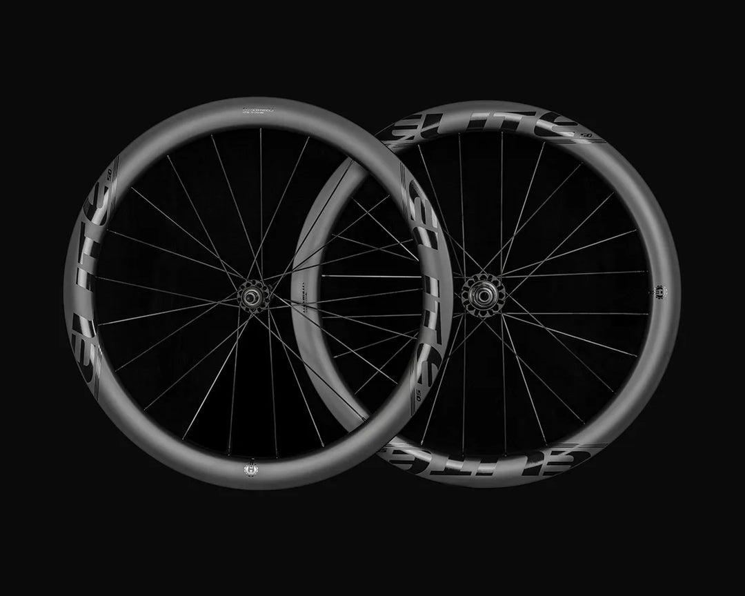 Elite Wheels Marvel 50D Carbon Tubeless Ready Disc Brake Wheels - Shimano/SRAM (Black)