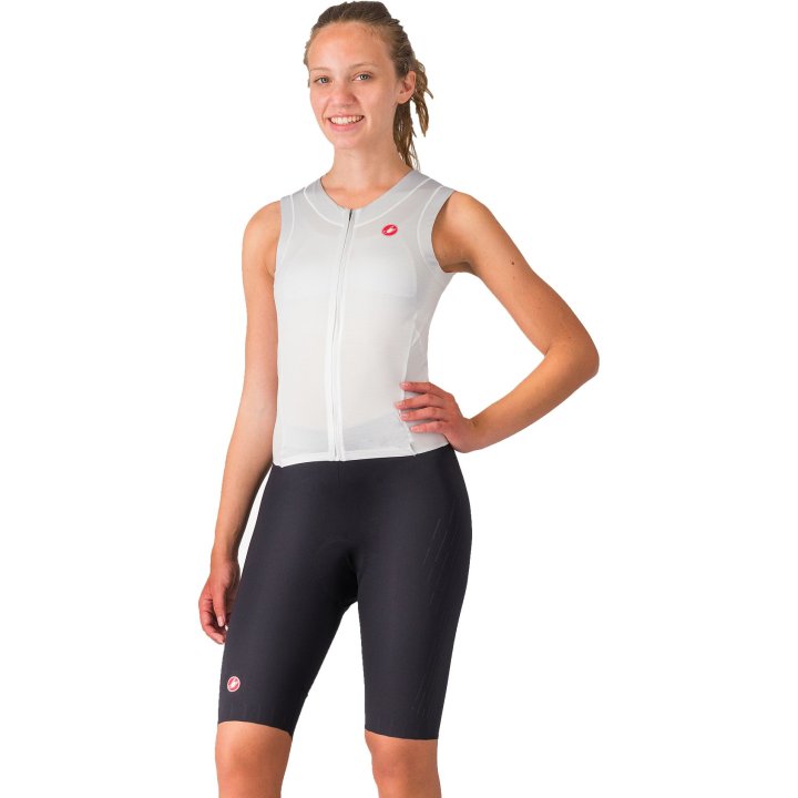 Castelli Free Sanremo 3 Sleeveless Women's Cycling Suit (White/Black)