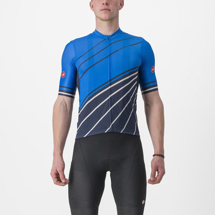 Castelli Speed Strada Men's Cycling Jersey (Drive Blue/Belgian Blue) - BUMSONTHESADDLE