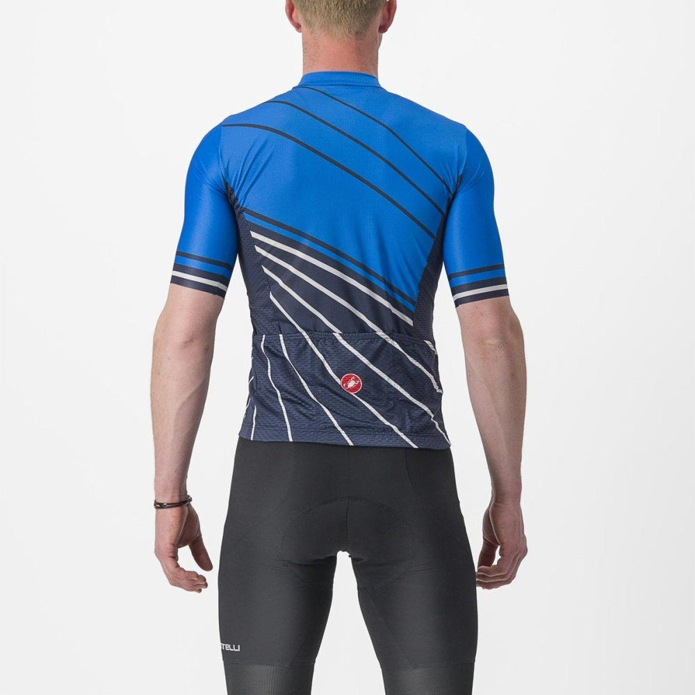 Castelli Speed Strada Men's Cycling Jersey (Drive Blue/Belgian Blue) - BUMSONTHESADDLE