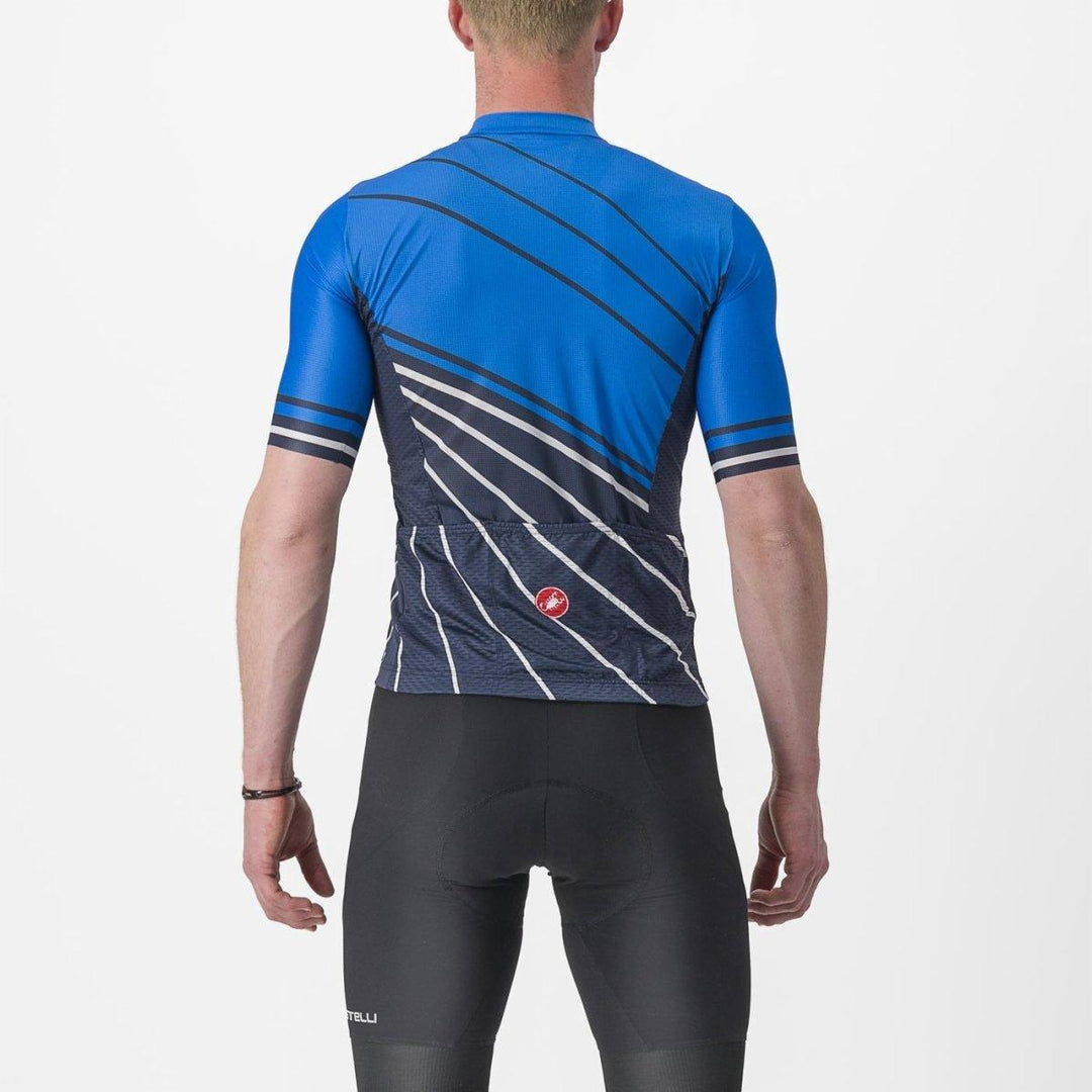 Castelli Speed Strada Men's Cycling Jersey (Drive Blue/Belgian Blue) - BUMSONTHESADDLE