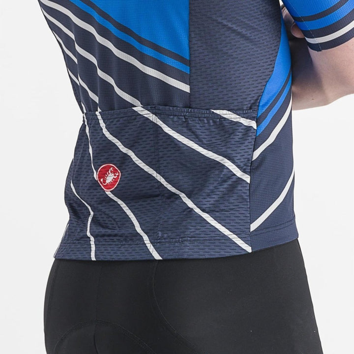 Castelli Speed Strada Men's Cycling Jersey (Drive Blue/Belgian Blue) - BUMSONTHESADDLE
