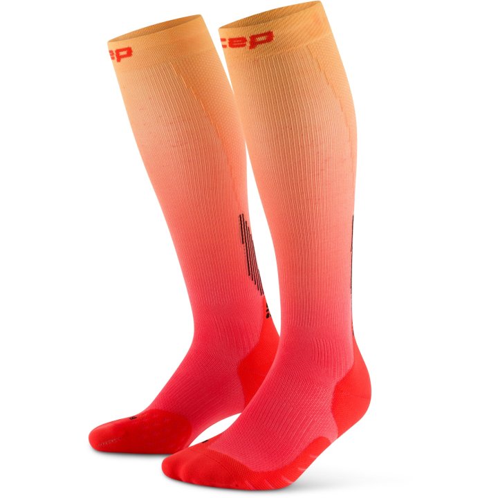 CEP Compression Core Run Edition Gradient Men's Compression Socks (Red/Marigold Fade)
