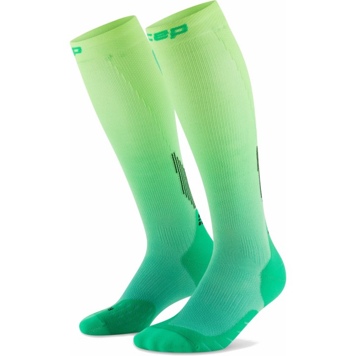 CEP Compression Core Run Edition Gradient Women's Compression Socks (Green/Lime Fade)