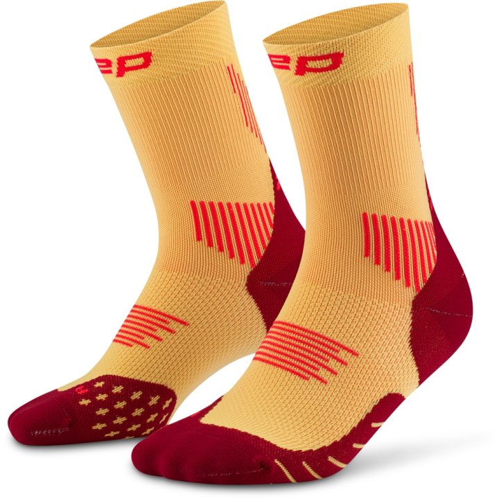 CEP Compression Core Run Mid Cut 5.0 Women's Compression Socks (Mariagold/Burgundy)