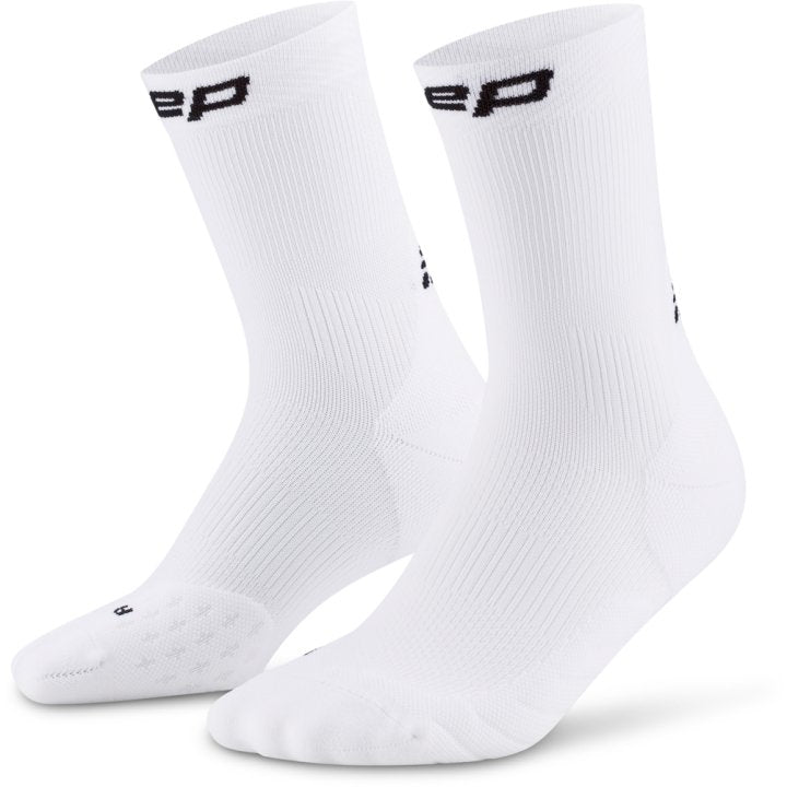 CEP Compression Core Run Mid Cut 5.0 Men's Compression Socks (White)