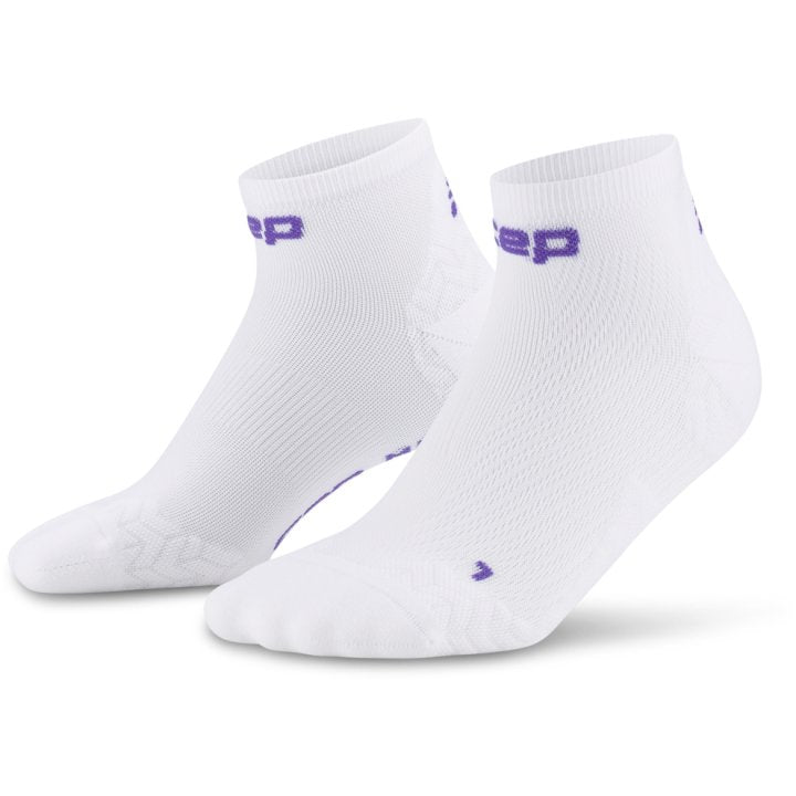 CEP Compression Core Run Ultralight Low Cut 4.0 Men's Compression Socks (White)