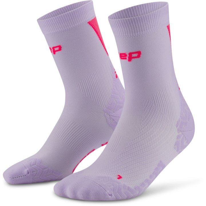 CEP Compression Core Run Ultralight Mid Cut 4.0 Women's Compression Socks (Lilac/Pink)