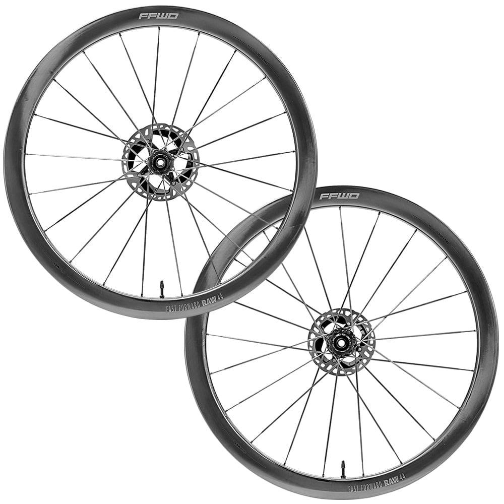 FFWD Raw 44 Carbon Tubeless Ready Disc Brake Wheel - Shimano (Glossy Black) - BUMSONTHESADDLE