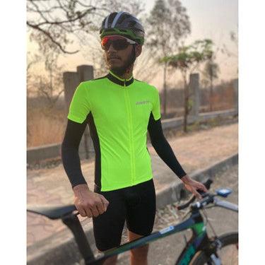 Gambitt Comfort Mens Cycling Jersey (Fluo Yellow) - BUMSONTHESADDLE