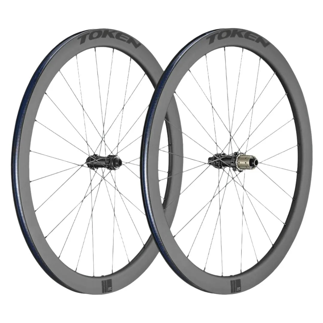 Token Resolute C45D Carbon Tubeless Ready Disc Brake Wheel - SRAM/Shimano (Black)