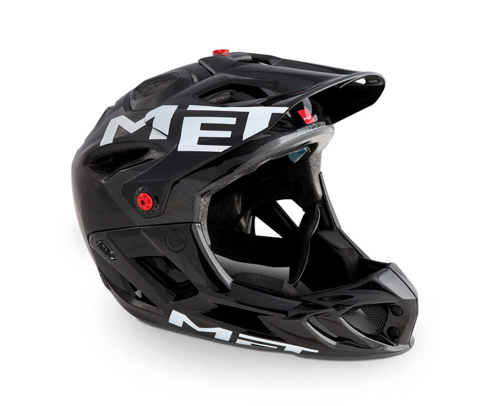 MET Parachute MTB Cycling Helmet (Glossy Black Red) – BUMSONTHESADDLE