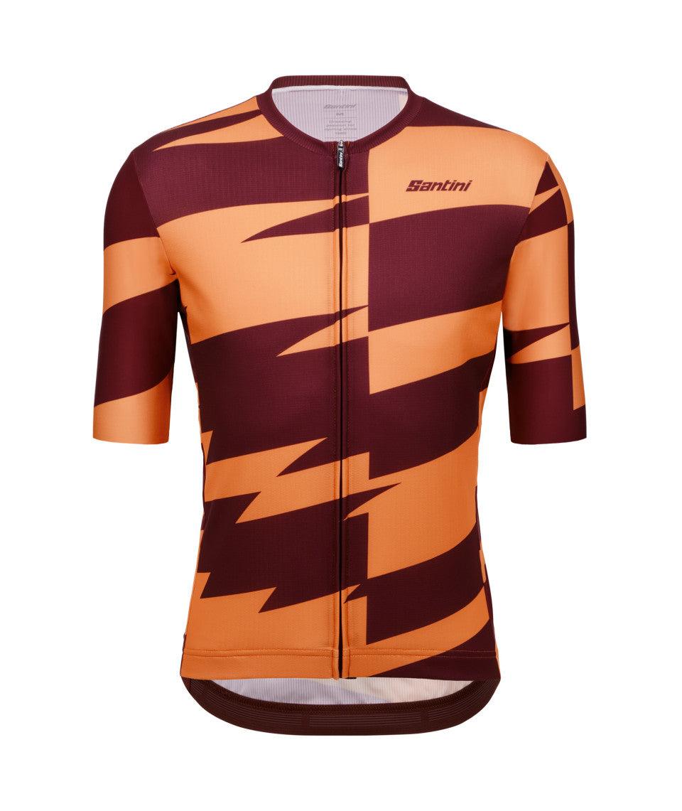 Santini Furia Smart Men's Cycling Jersey (Burgundy)