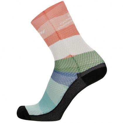 Santini UCI World Champ Unisex Cycling Socks (Cloudscape) - BUMSONTHESADDLE