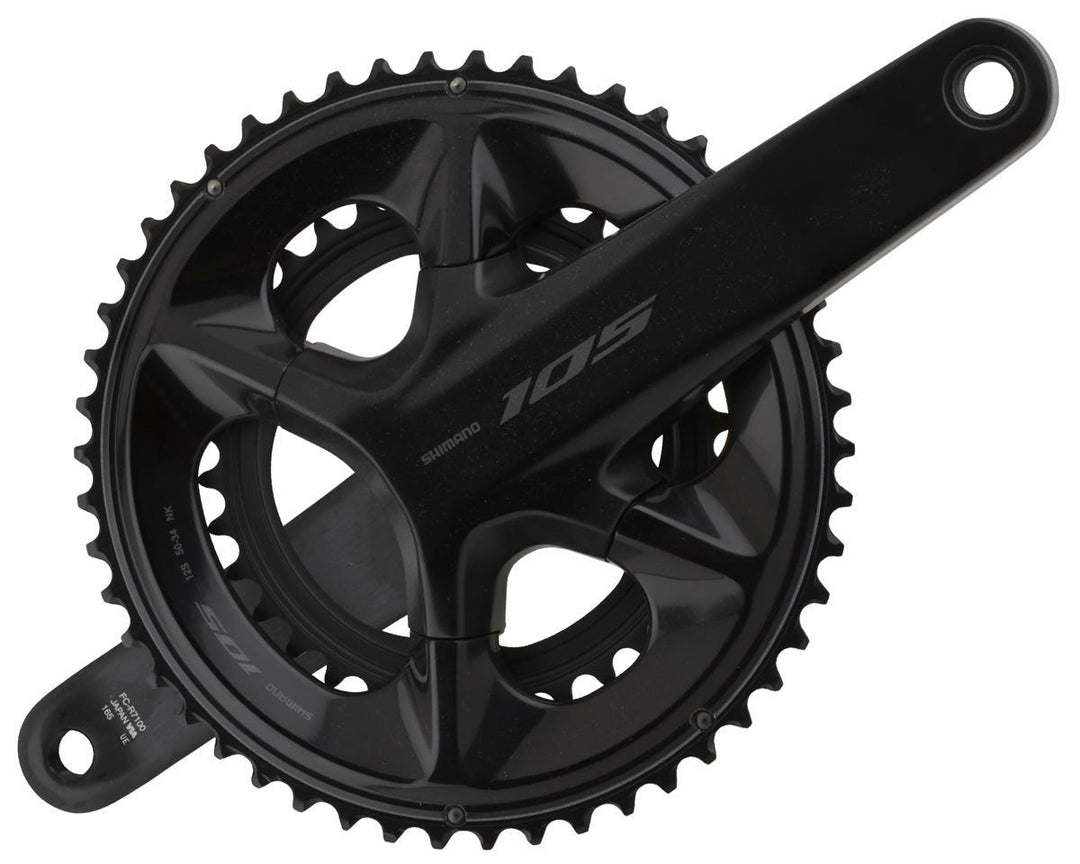 Shimano 105 FC-R7100 Hollowtech II Crankset (Black) - BUMSONTHESADDLE