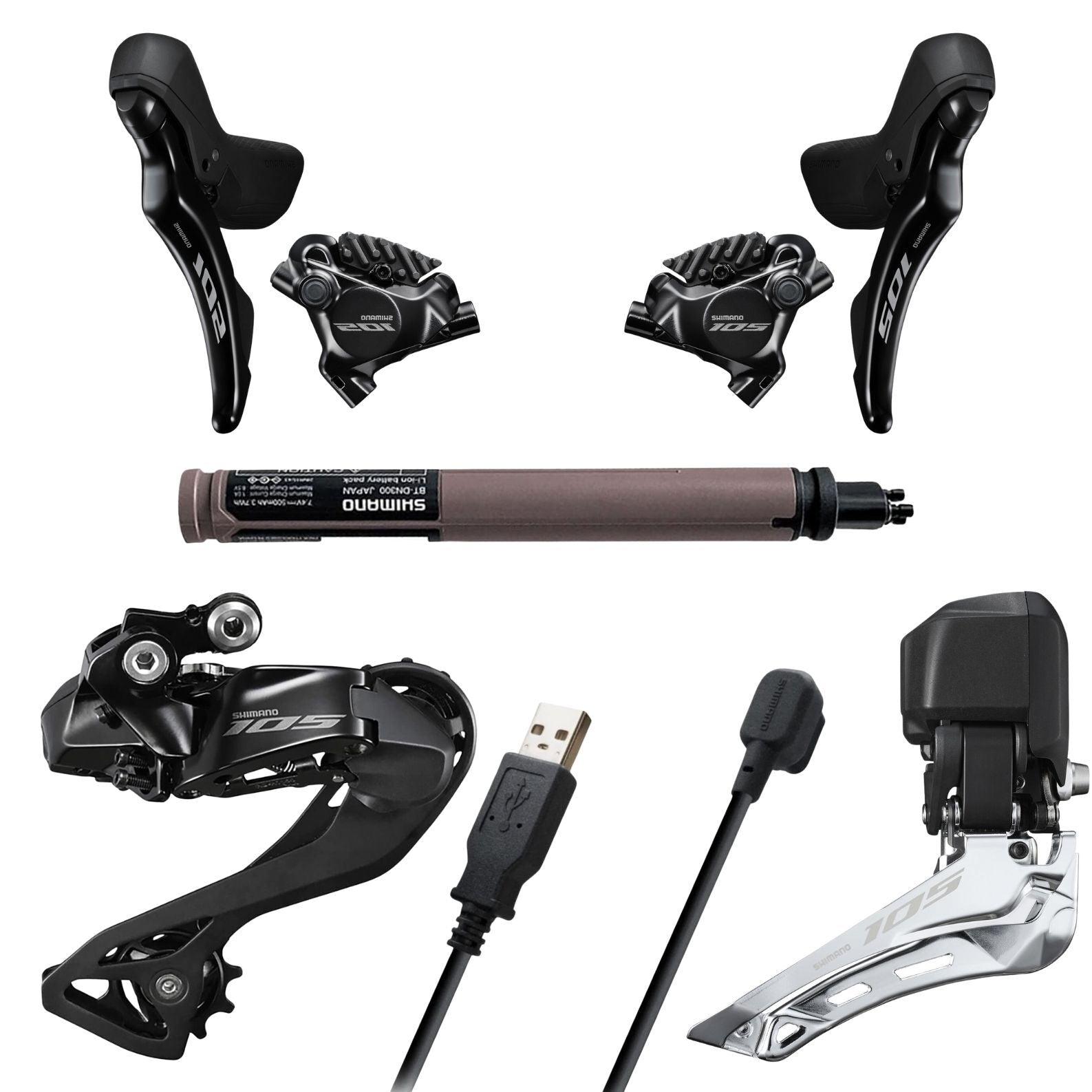 Shimano 105 R7150 2x12 Speed Di2 Disc Brake Road Upgrade Kit