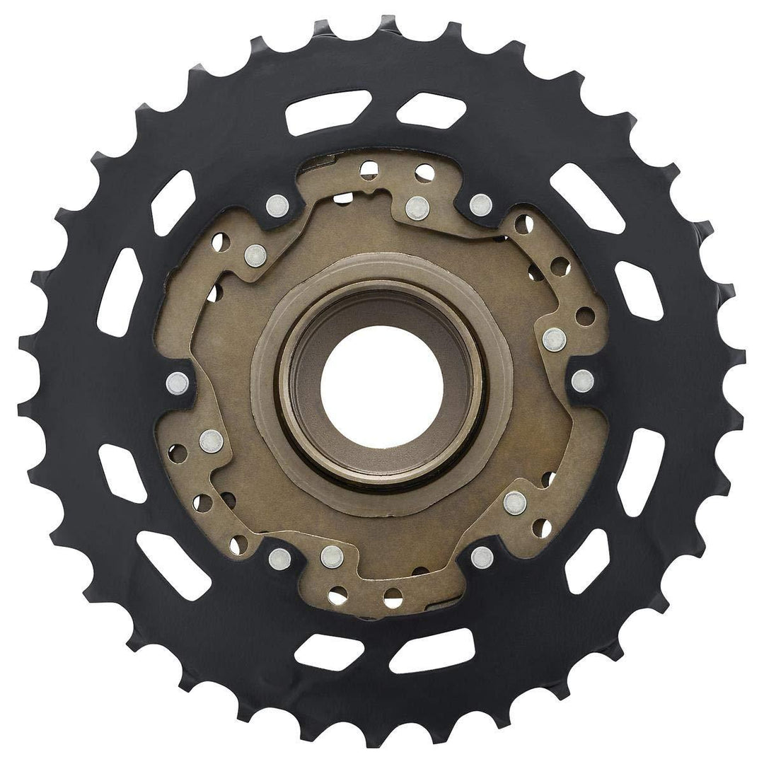 Backside view of a Shimano Tourney TZ500 7 Speed Multiple Freewheel