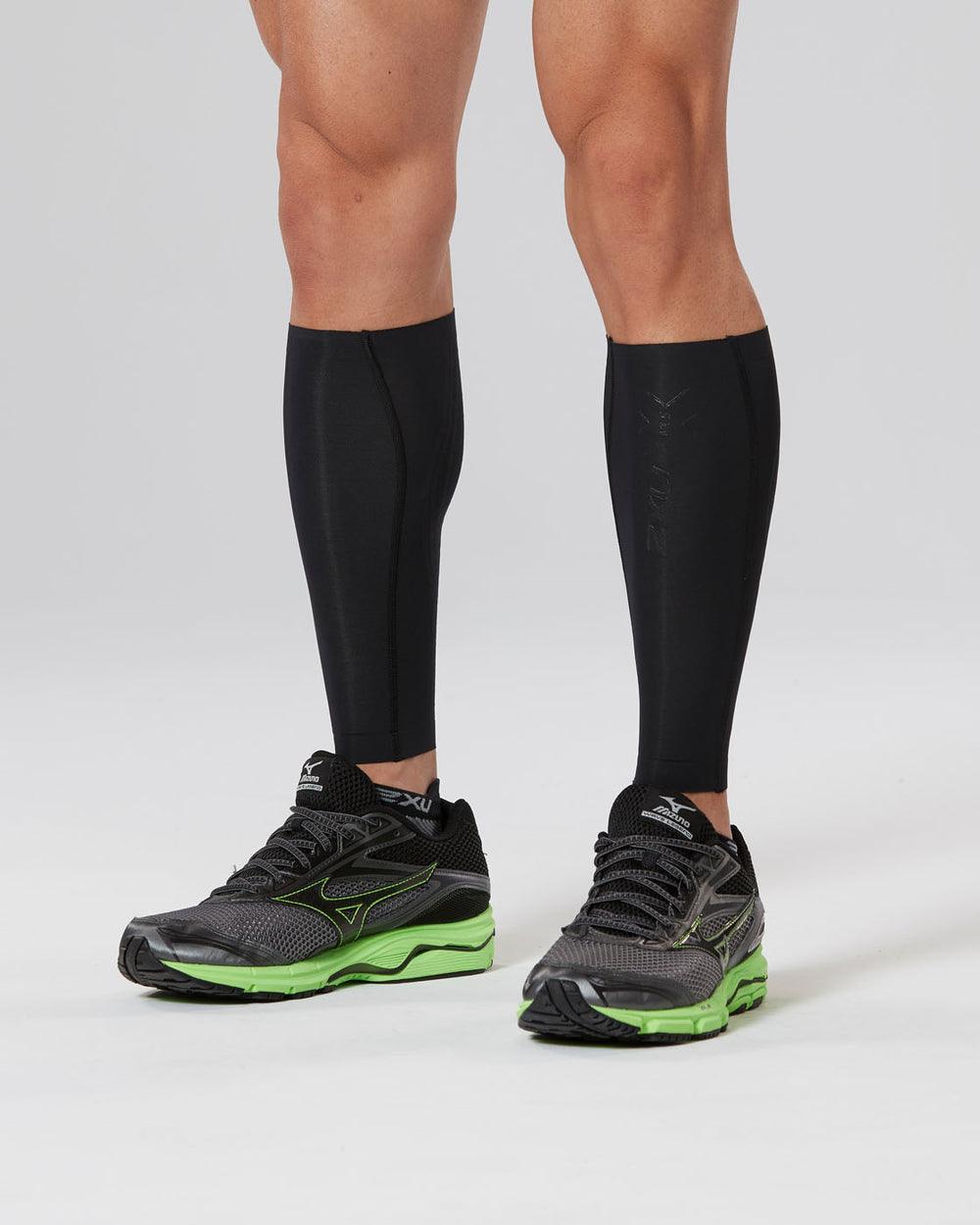 2XU Light Speed Comp Calf Guards (Black/Nero) - BUMSONTHESADDLE