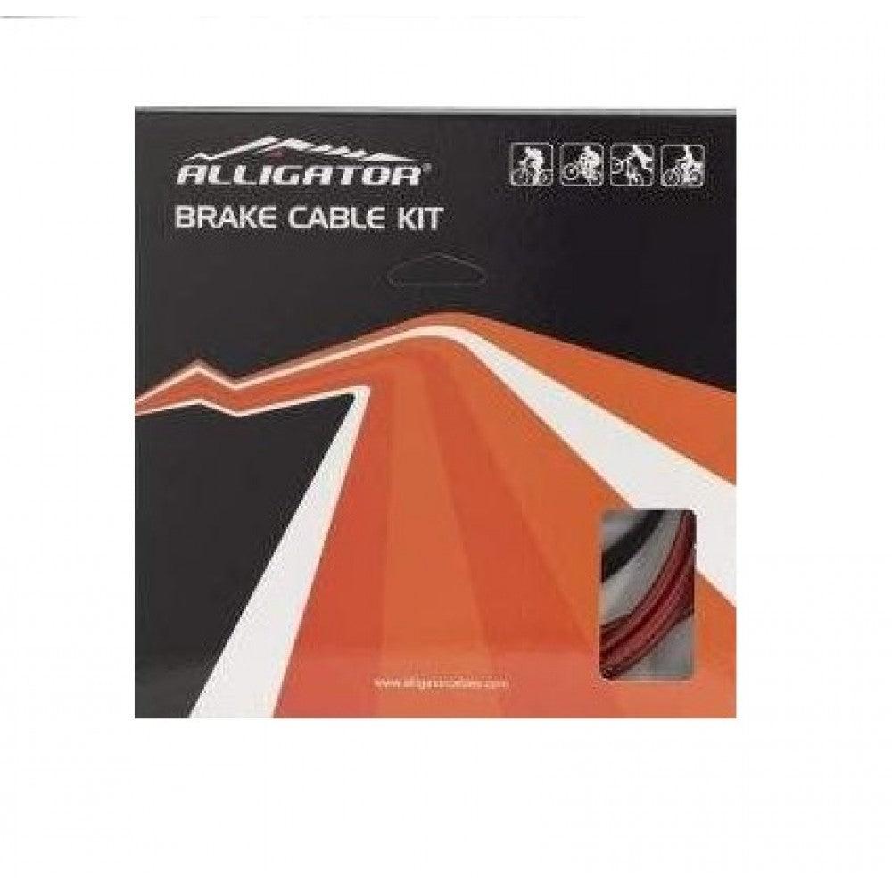 Alligator Silver Star Campgnolo Brake Cable Kit For Road (Black) - BUMSONTHESADDLE
