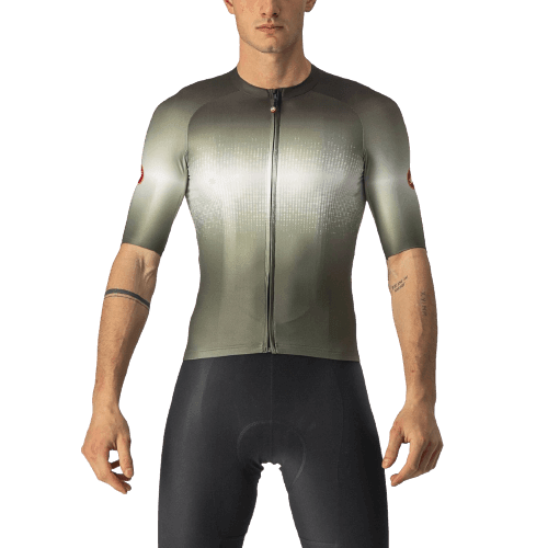 Castelli Aero Race 6.0 Mens Cycling Jersey (Military Green/Light
