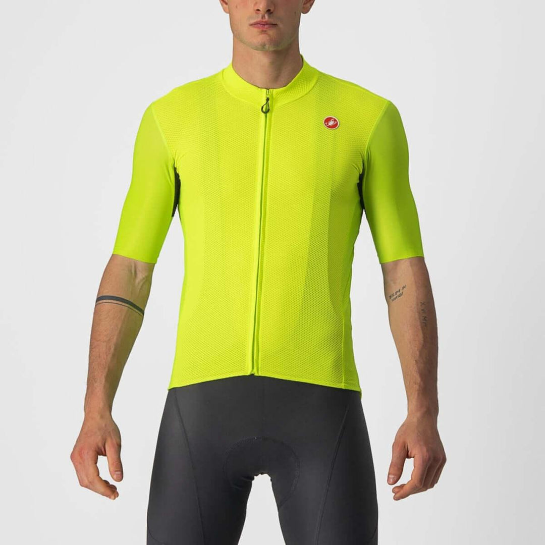 Castelli Endurance Elite Mens Cycling Jersey (Electric Lime) - BUMSONTHESADDLE