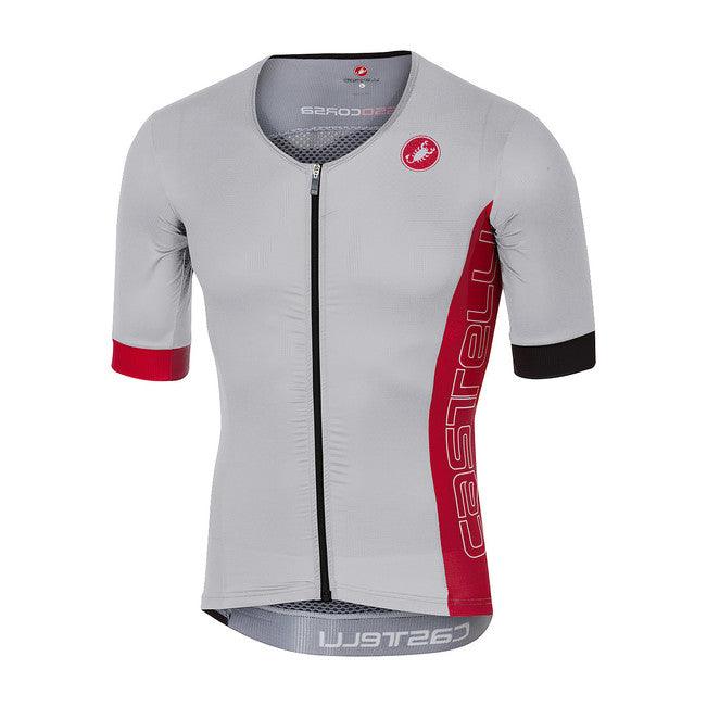 Castelli Free Speed Race Mens Cycling Jersey (White/Red) - BUMSONTHESADDLE