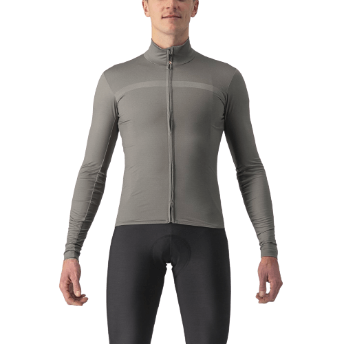 Castelli Pro Thermal Mid LS Mens Cycling Jersey (Nickel Grey