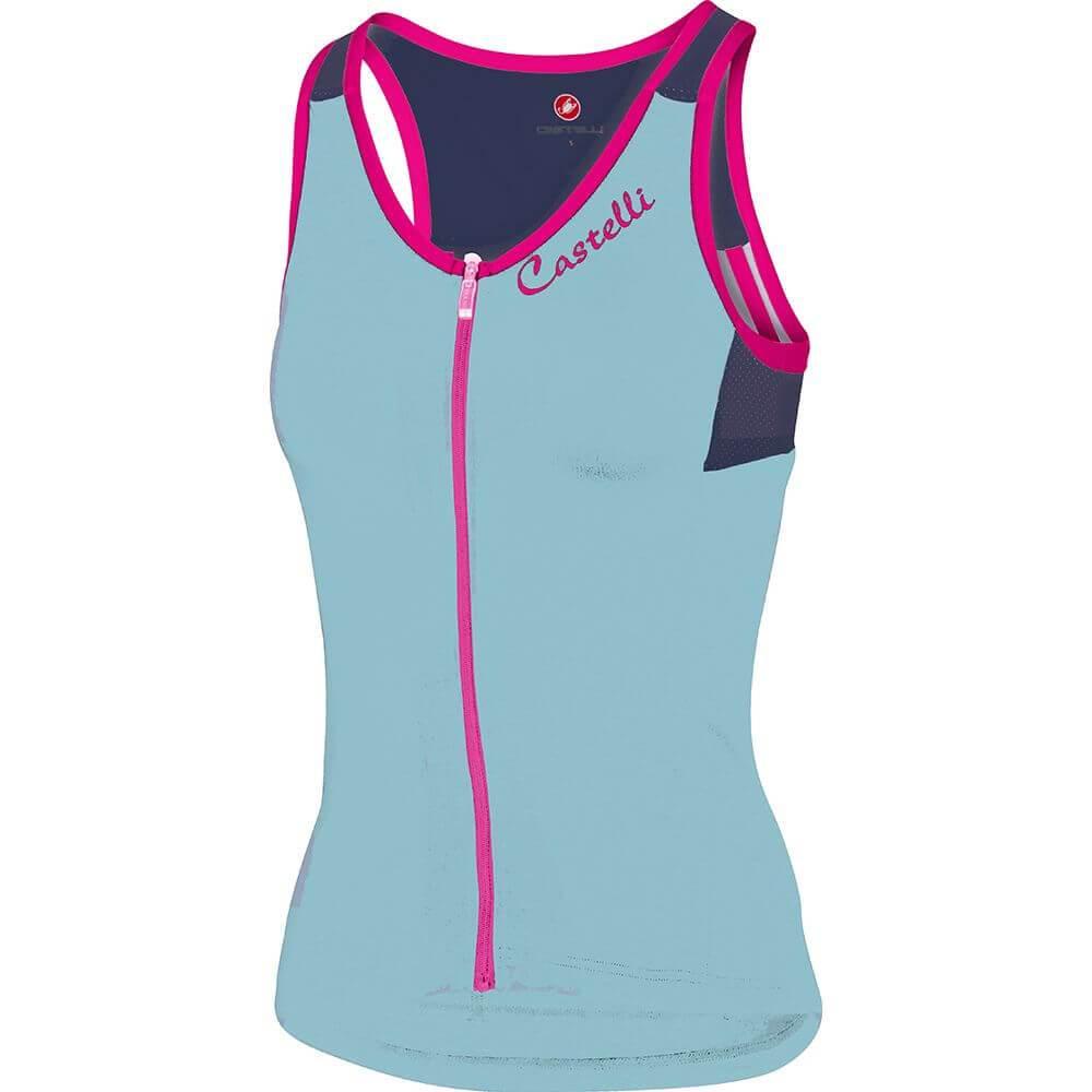 Castelli Solare Top Pale Blue Midnight Navy Raspberry