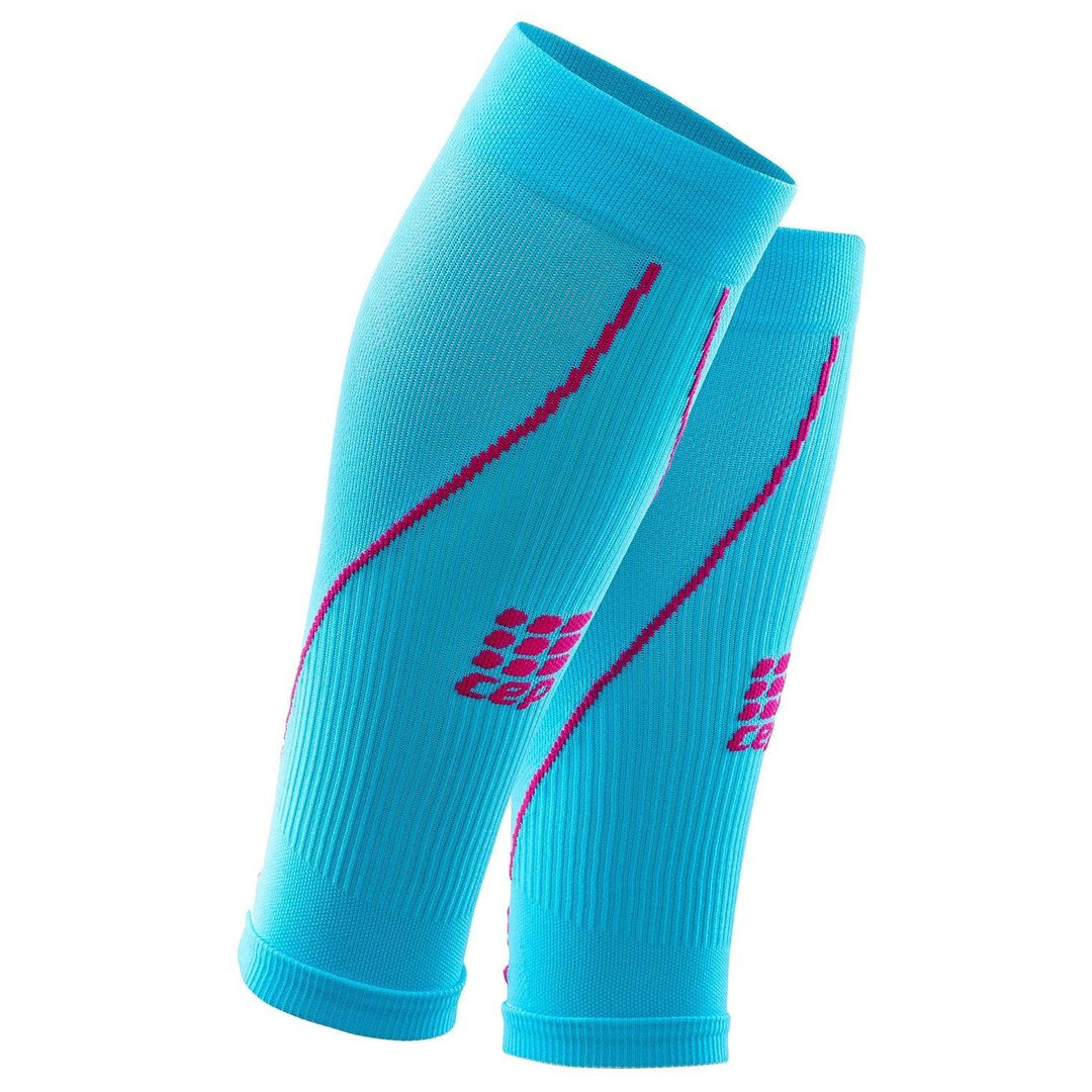 CEP Compression Pro+ Calf Sleeves 2.0 (Hawaii Blue/Pink) - BumsOnTheSaddle