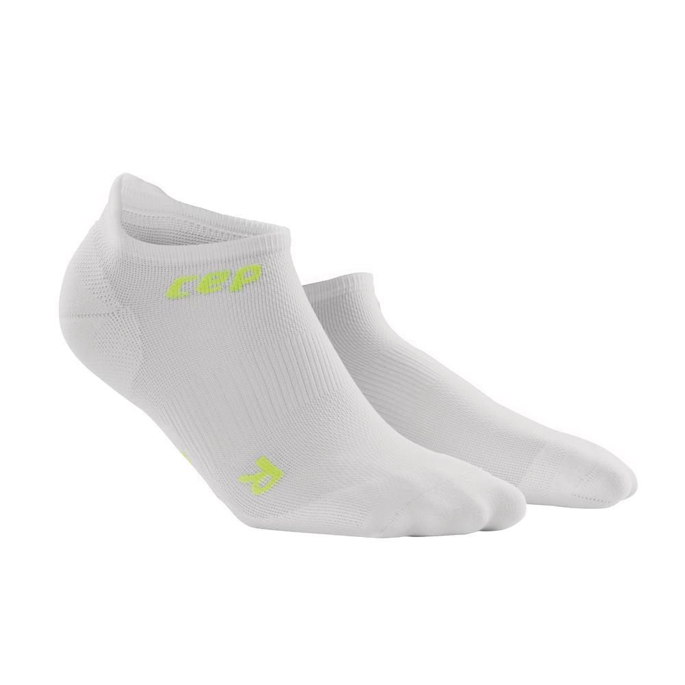 CEP Ultralight No Show Womens Compression Socks (White/Green) - BUMSONTHESADDLE