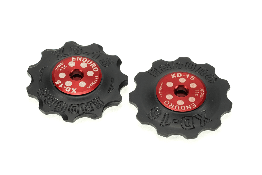 Enduro XD-15 Derailleur Pulley For Shimano (Red) - BUMSONTHESADDLE