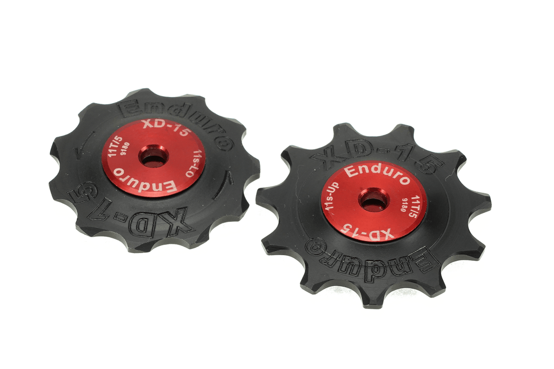 Enduro XD-15 Vanilla Jockey Derailleur Pulley (Red) - BUMSONTHESADDLE