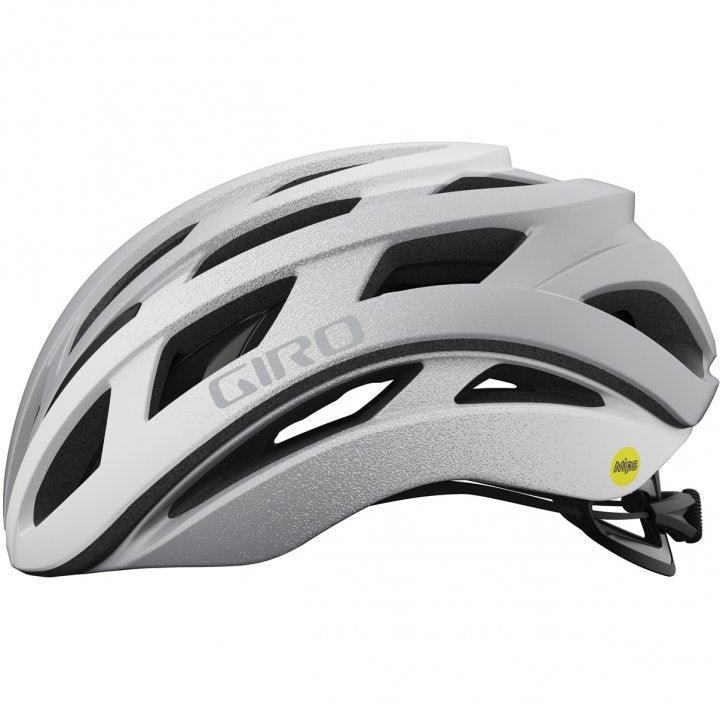 Giro Helios Spherical MIPS Road Cycling Helmet (Matte White/Silver Fade) - BUMSONTHESADDLE