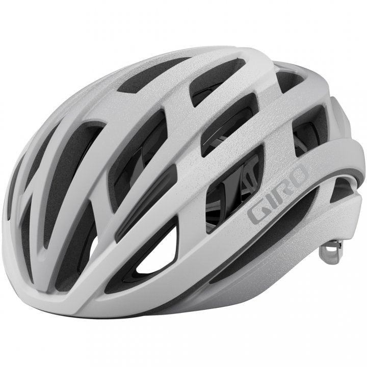 Giro Helios Spherical MIPS Road Cycling Helmet (Matte White/Silver Fade) - BUMSONTHESADDLE