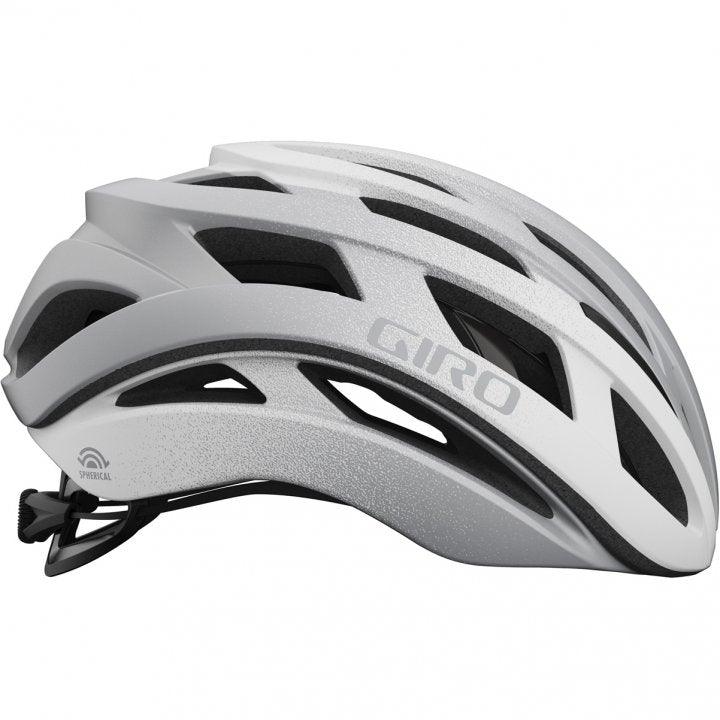 Giro Helios Spherical MIPS Road Cycling Helmet (Matte White/Silver Fade) - BUMSONTHESADDLE