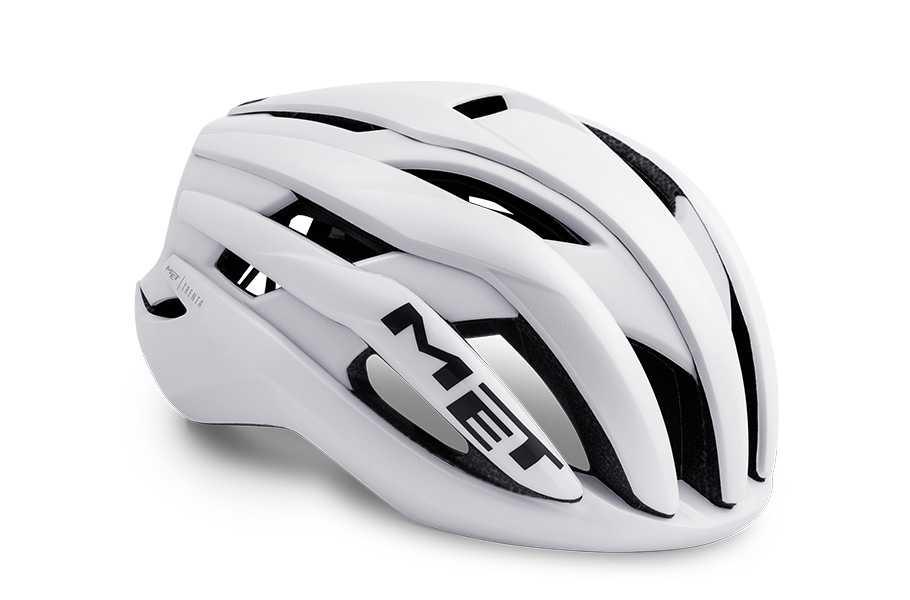 MET Trenta CE Road Cycling Helmet (White Matt/Glossy) - BUMSONTHESADDLE