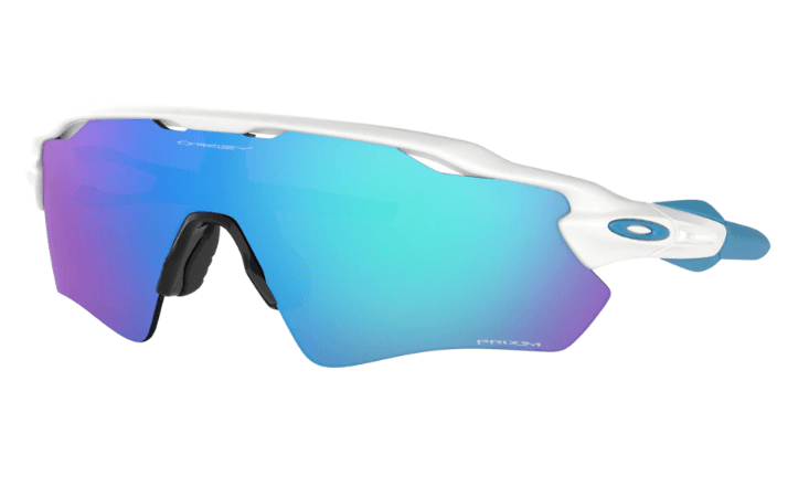 Buy Oakley Radar EV Path Sport Sunglasses (Prizm Sapphire/Polished White)  Online | Wide Range, Best Price - BUMSONTHESADDLE