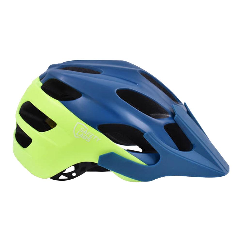 mtb helm neon Safety Labs Vox MTB Cycling Helmet (Matte Blue/Neon Yellow) –  BUMSONTHESADDLE