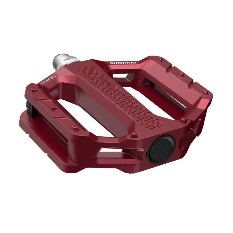flat pedals red Shimano PD-EF202 Platform Pedals (Red) – BUMSONTHESADDLE