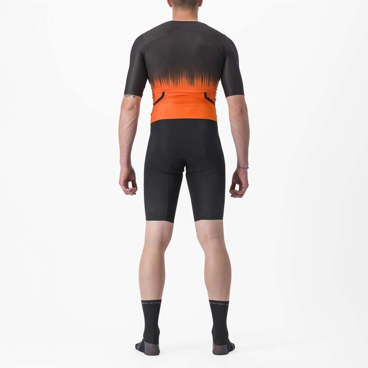 Castelli Sanremo Ultra Speed Men's Cycling Suit (Black/Brilliant Orange)