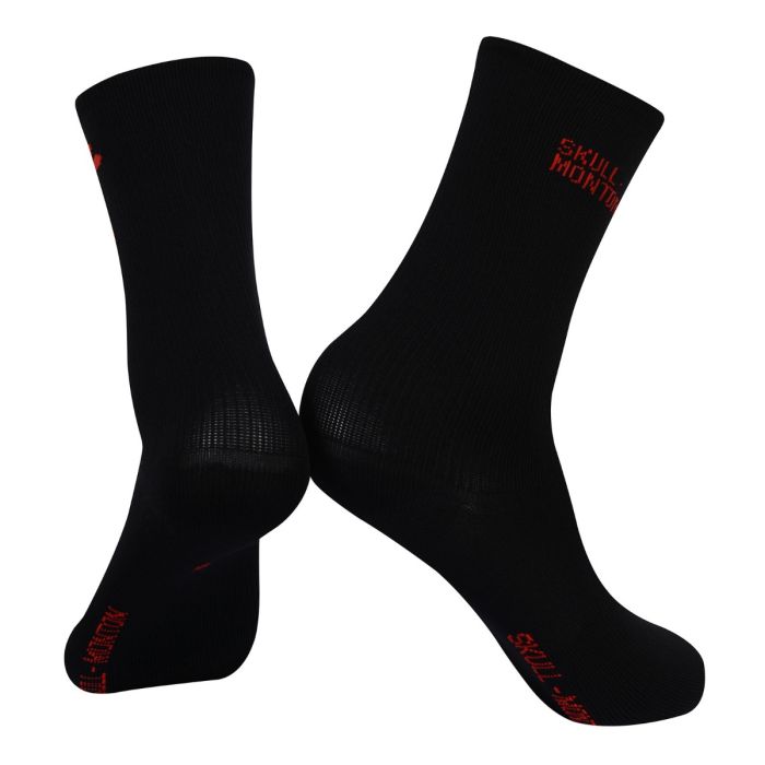 Monton Unisex Cycling Socks (Black/Red)