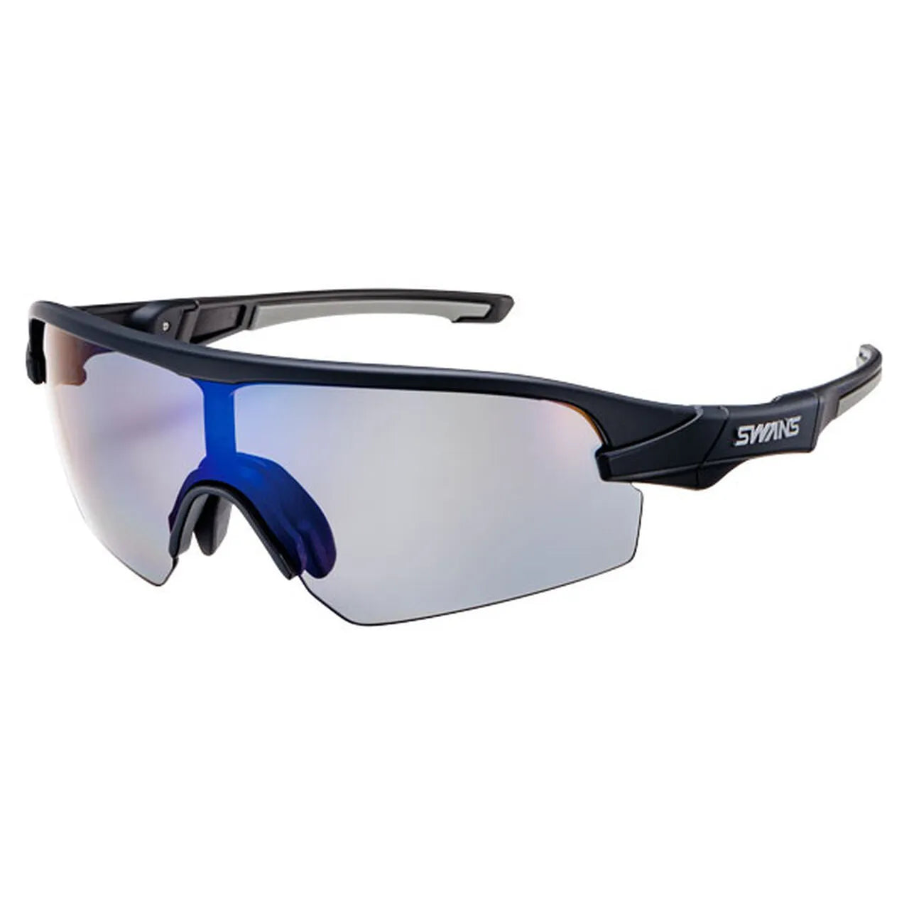 Swans STX DA-0151 Sport Sunglasses (Polarized Smoke/Matt Black