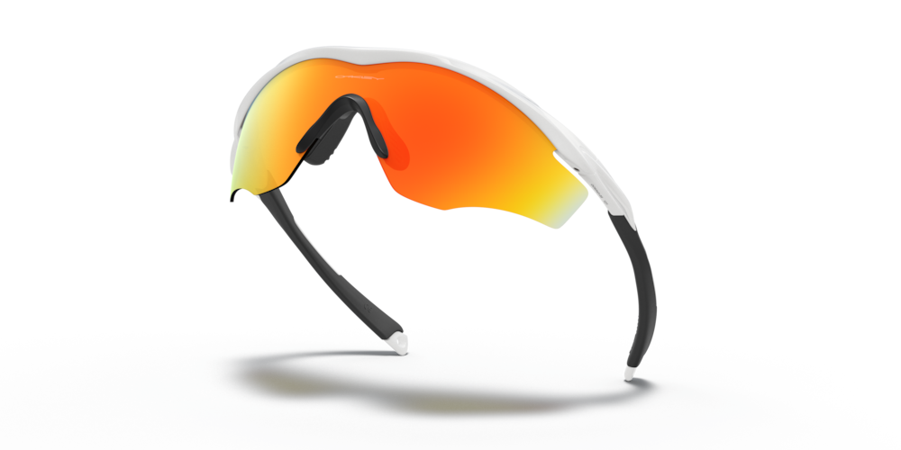 Oakley M2 Frame XL Sport Sunglasses (Fire Iridium/Polished White)
