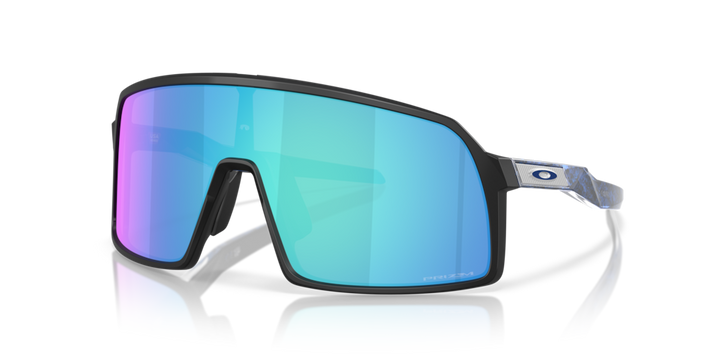 Oakley Sutro S Fathom Collection Sport Sunglasses (Matte Black/Prizm Sapphire)